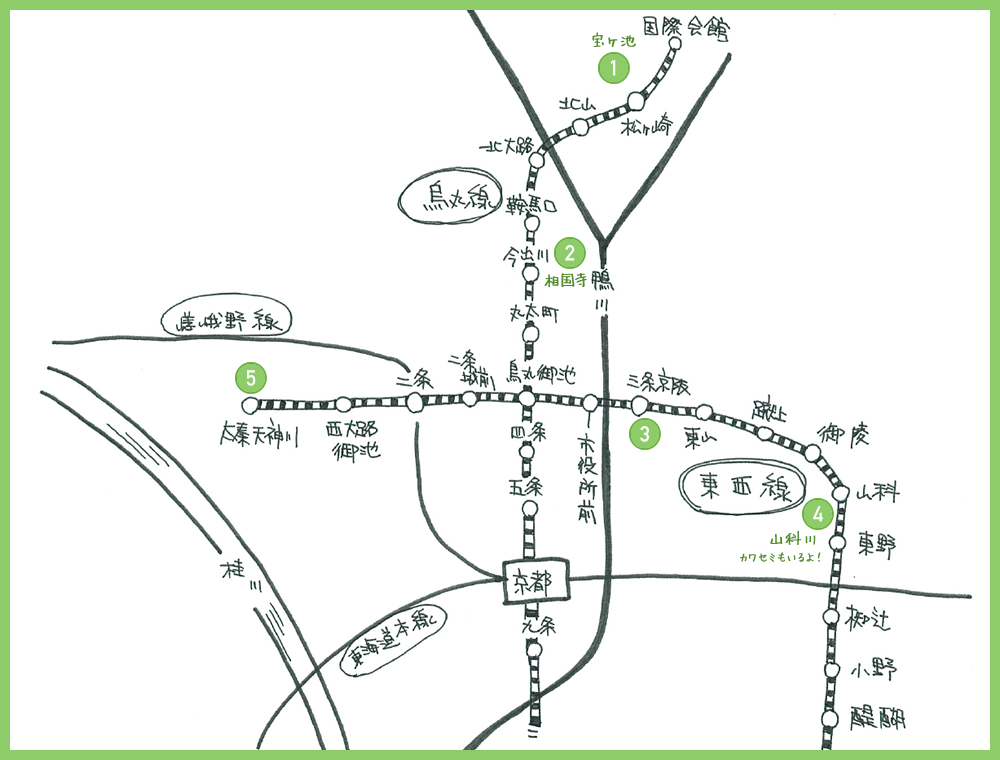京都市営地下鉄路線マップ
